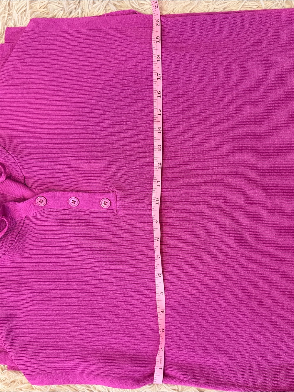 Magenta Ribbed Hooded Dress - Picture 3 of 4